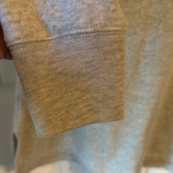 J. Crew Women's Medium Gray Pullover Sweatshirt with real neck buttons - Picture 4 of 11